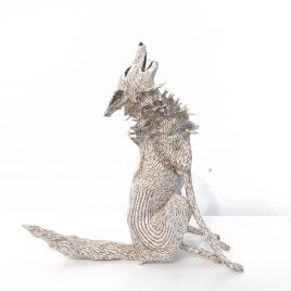 5403C Sitting Howling Wolf – Val George
