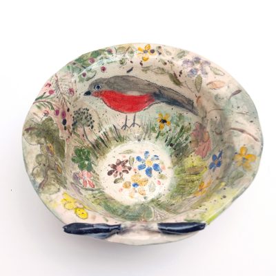 5447C Crows and Robin Bowl - Amelia Tuttiett