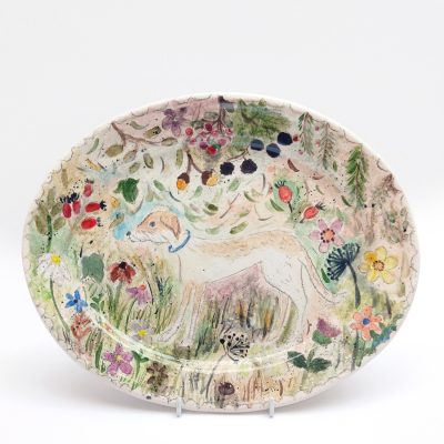 5450C Winnie, a sort of Whippet - Plate - Amelia Tuttiett