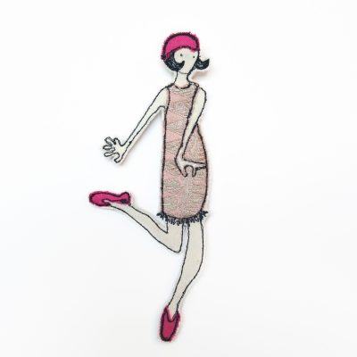 5803C Flapper Girl Brooch - Gina Selene